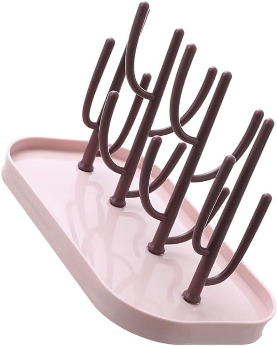 Babyfles Droogrek - Flessenhouder - Flessen Drogen - Cactus Vorm - 27 x 16 cm - Roze