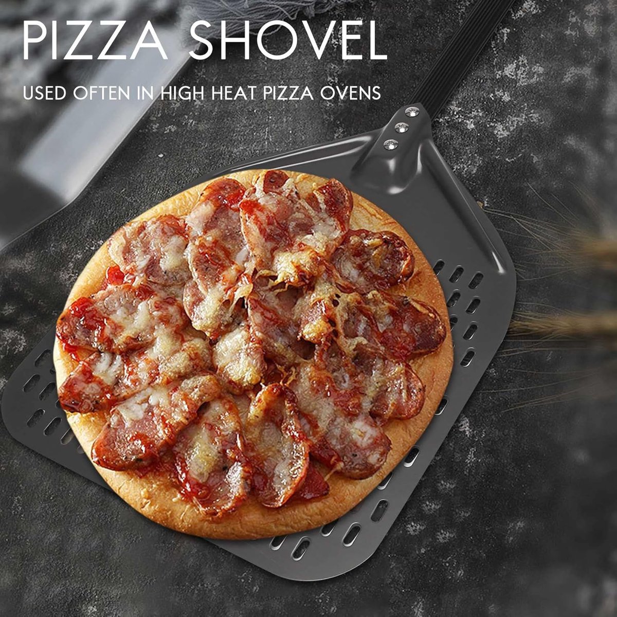 Pizza Schep - Pizza Plank - Pizza Bakken - Geperforeerd Ontwerp - 30 cm - Zilver