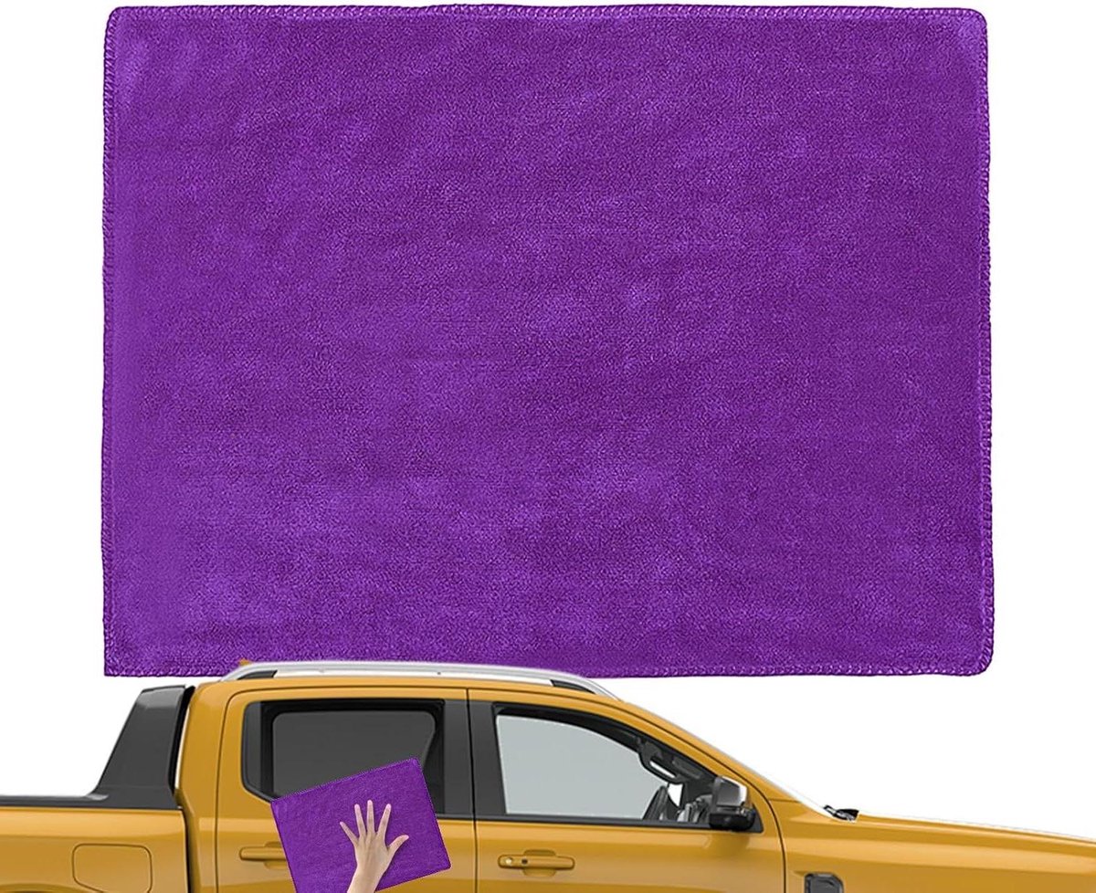 Microvezeldoeken - Reinigingsdoeken - Auto Reinigen - Sterk Absorberend - 30 x 60 cm - Paars