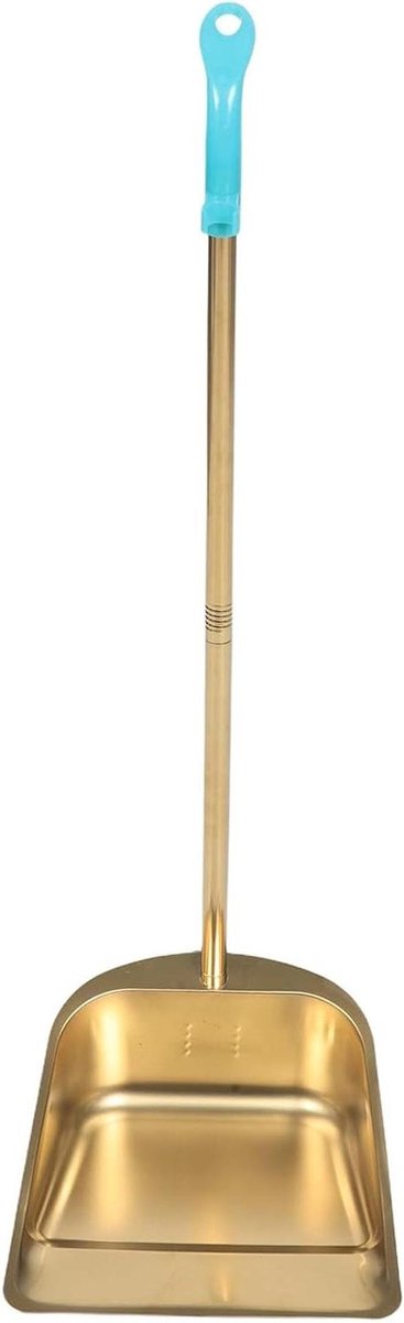 Staande stoffer - Veegset lange steel - Huishoudelijk schoonmaken - Verdikt roestvrij staal - 80 cm lengte - Goud