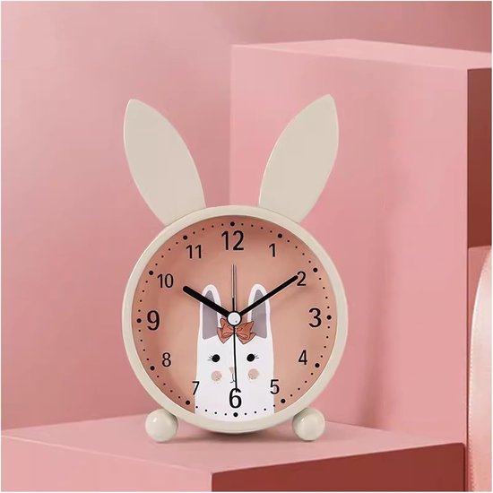 Analoge wekker - Konijnenwekker kinderwekker - Kinderkamer decoratie - Zacht nachtlampje - Groot formaat - Meerdere kleuren — afbeelding 4