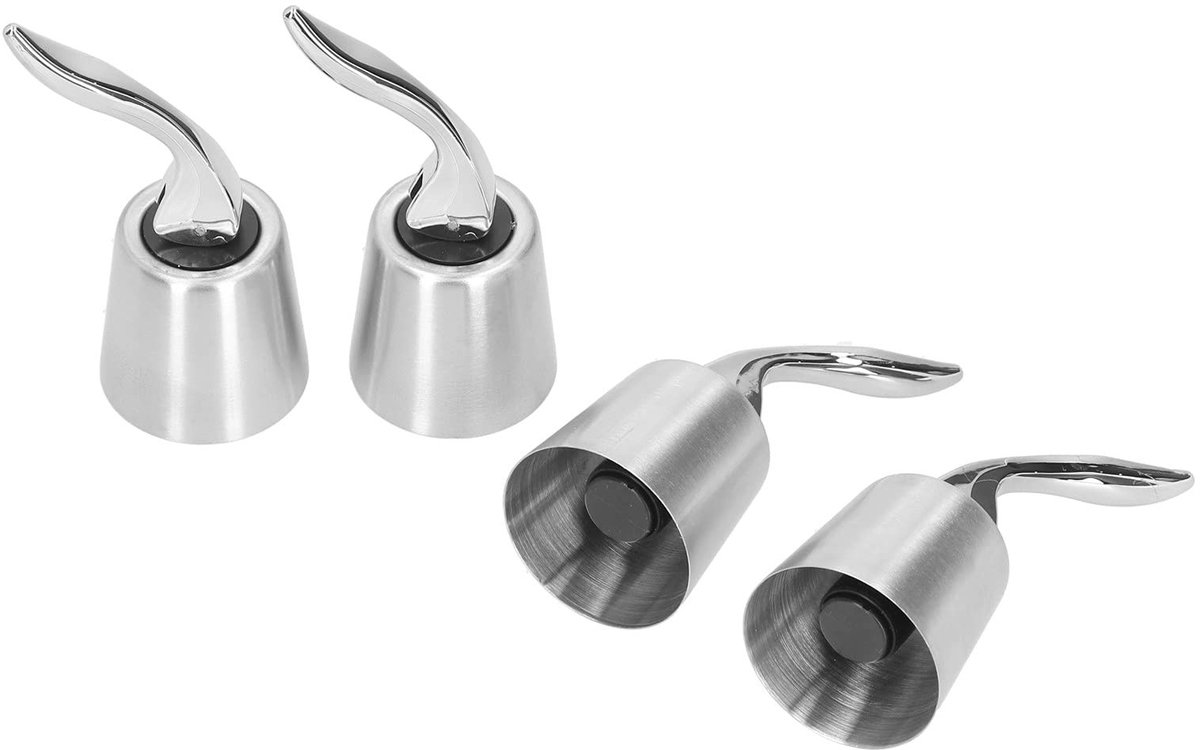 ONF3 - Flessenstopper - Wijnstopper - Houdt wijn vers - 4 stuks - Ideaal voor wijnliefhebbers - Perfect voor thuisgebruik