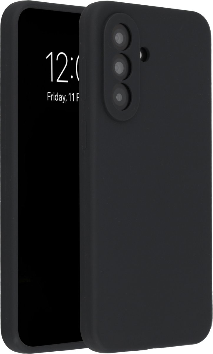 Accezz Hoesje - Geschikt voor Samsung Galaxy A57 (5G) - Liquid Silicone Backcover - Zwart