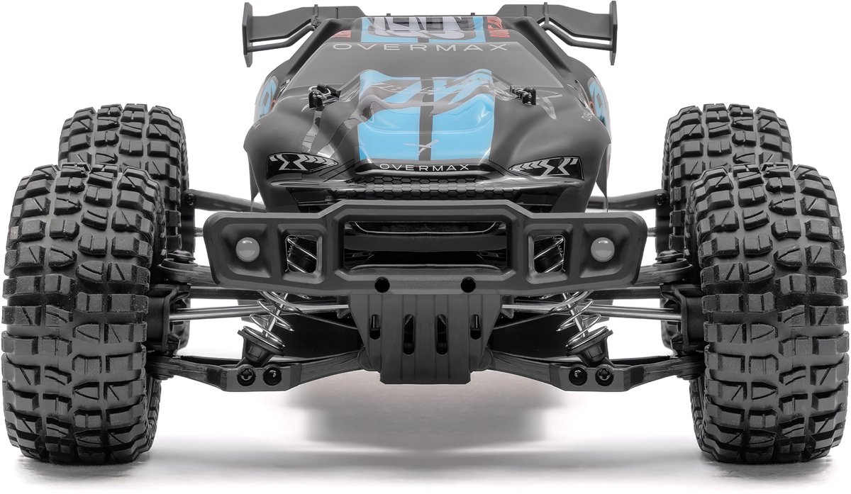 Overmax X-Stable RC auto / RC car – 35 km/h – 4x4 Monster Truck – 1:10 – metalen aandrijving – olie-schokdempers – dubbele LED verlichting – 2 accu’s (tot 40 min rijtijd) – instelbare besturing – actieve rem – offroad terrein model - Bestuurbare Auto — afbeelding 3