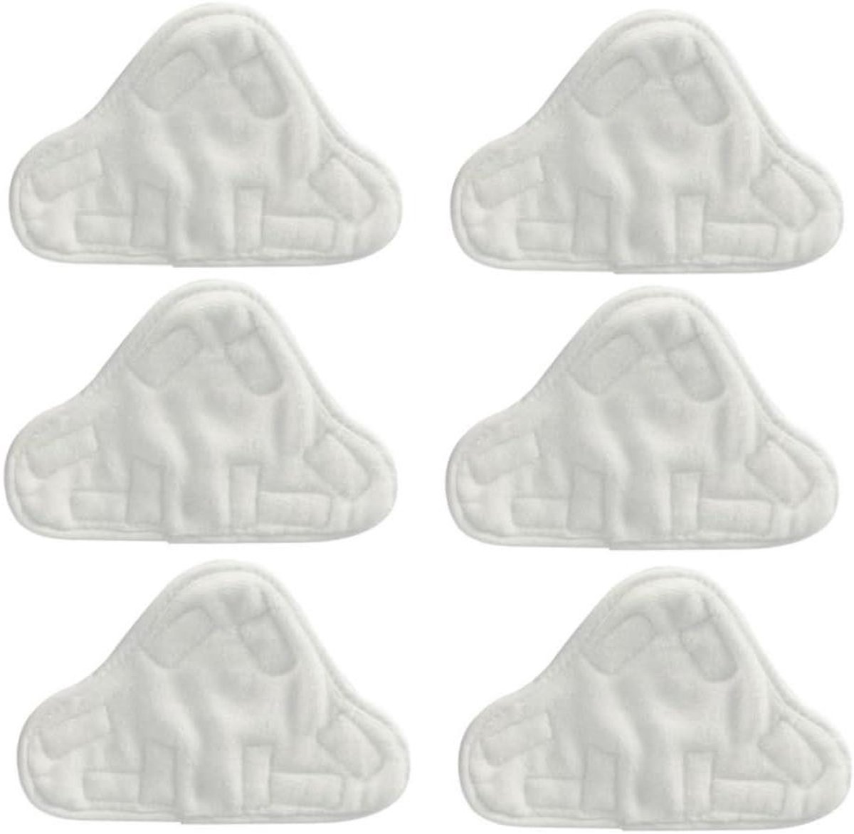 Stoom Mop Pads - Herbruikbare Doeken - Grondig Reinigen - Duurzaam Microvezel - 6 Stuks - Wit