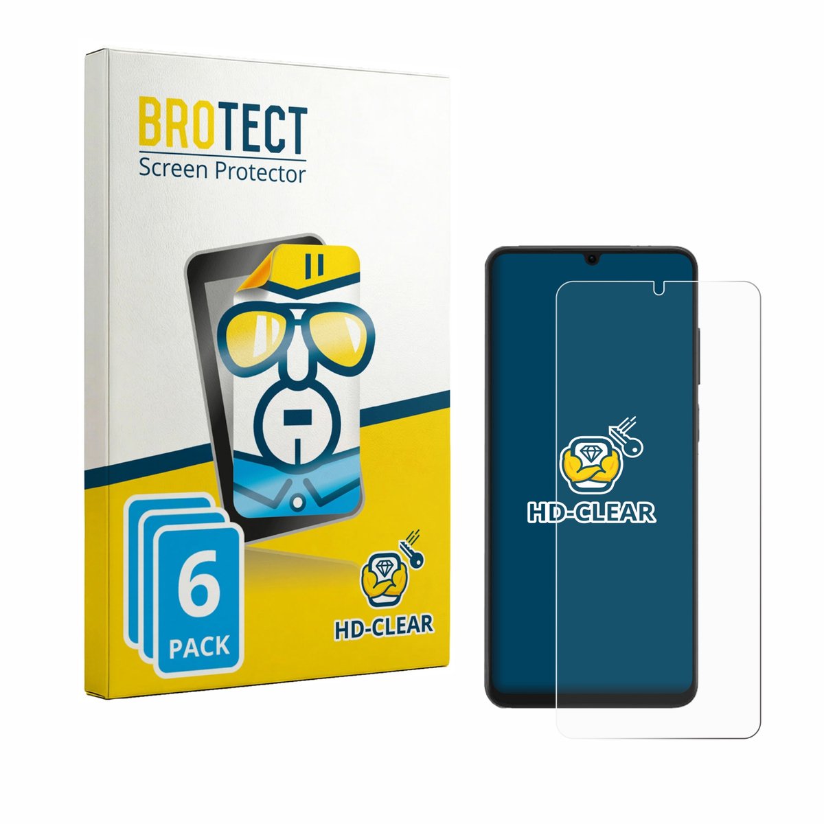 BROTECT - Screenprotector voor Honor X6d - Folie Beschermfolie transparant 6 Stuks