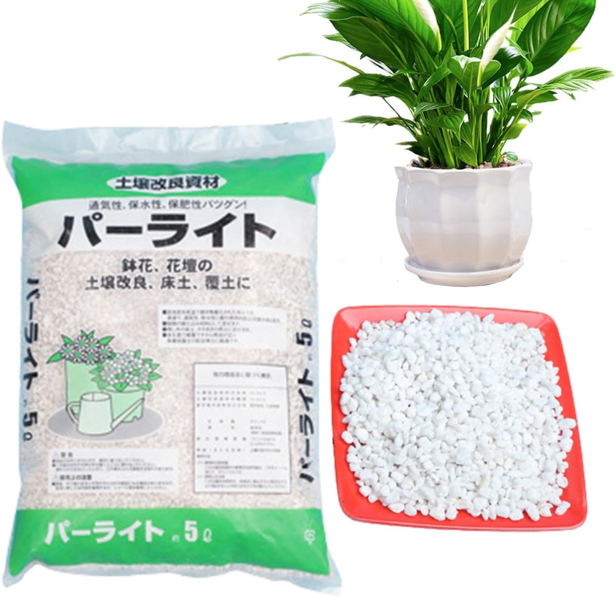 Tuinbouw Perliet - Bodem Additief - Planten Verbeteren - Uitstekende Isolatie - 5 Liter - Wit