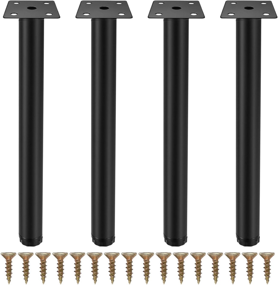 Verstelbare metalen meubelpoten 25 cm - 4 stuks voor bank, tafel, stoel, bureau