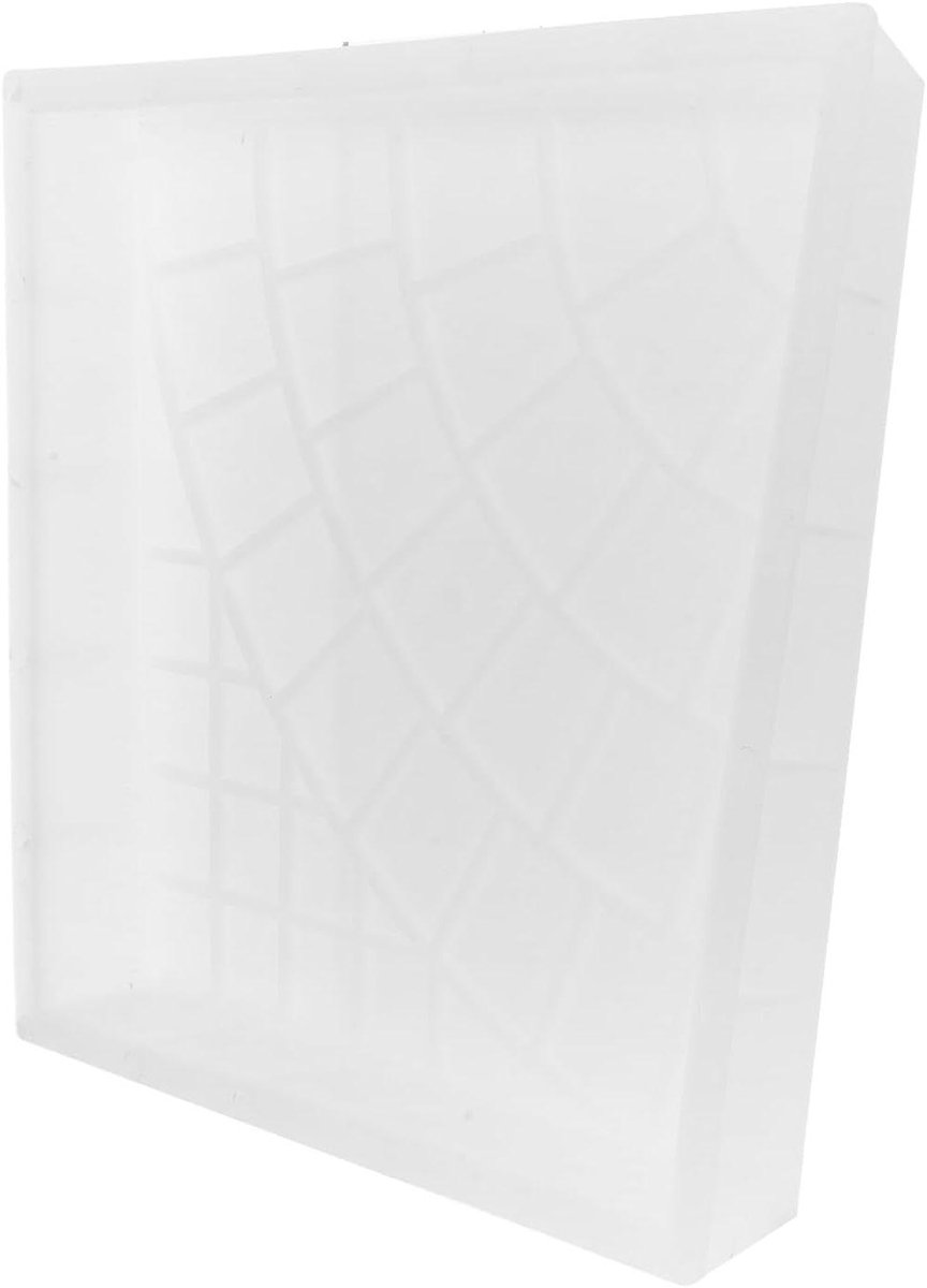 Betonmal Steen - Padvorm Tuin - Tuinpad Aanleggen - Concentrische Cirkels - 27 x 27 x 4 cm - Wit