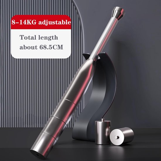 Verstelbare Steel - Fitness Club - Spieropbouw Fitness - Massief Stalen Constructie - 4-14 kg Opties - Zilver — afbeelding 3