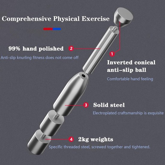 Verstelbare Steel - Fitness Club - Spieropbouw Fitness - Massief Stalen Constructie - 4-14 kg Opties - Zilver — afbeelding 4