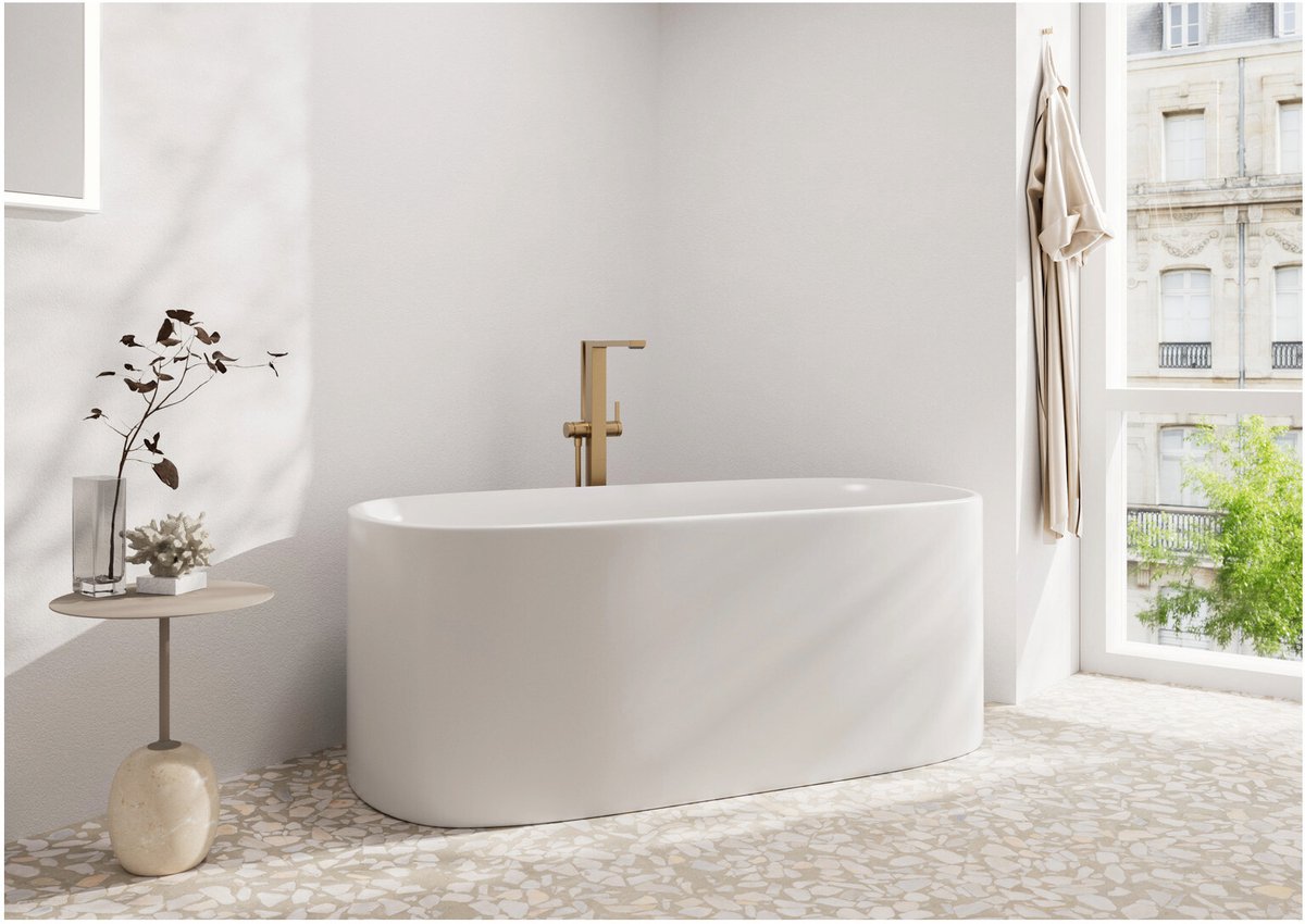 Hansgrohe Tecturis E Eengreeps badmengkraan vloermontage - vrijstaand - geborsteld brons