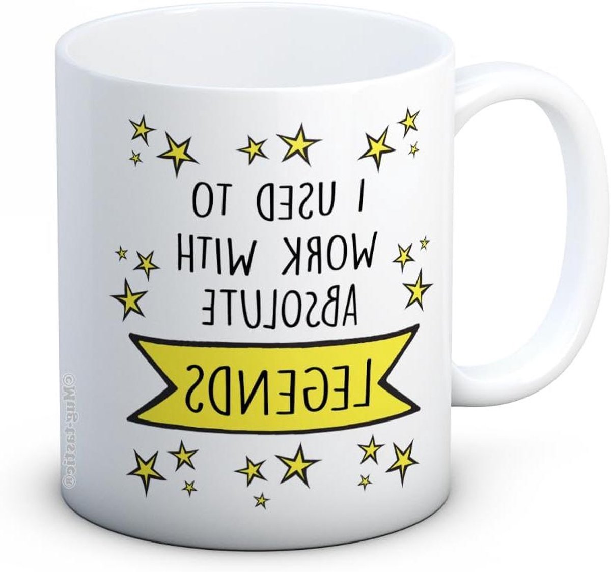 Keramische Koffiemok - Mok met Tekst - Cadeau Geven - Grappige Tekst - 312 ml - Wit