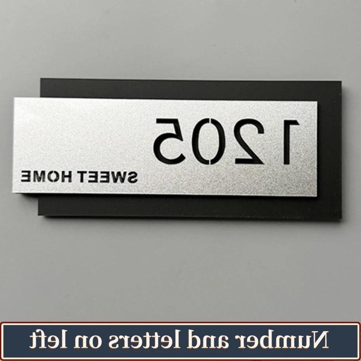 Huisnummer Hars - Adresbordje Huis - Huis Markeren - Gepersonaliseerd Ontwerp - 20cmx9cm - Wit Goud