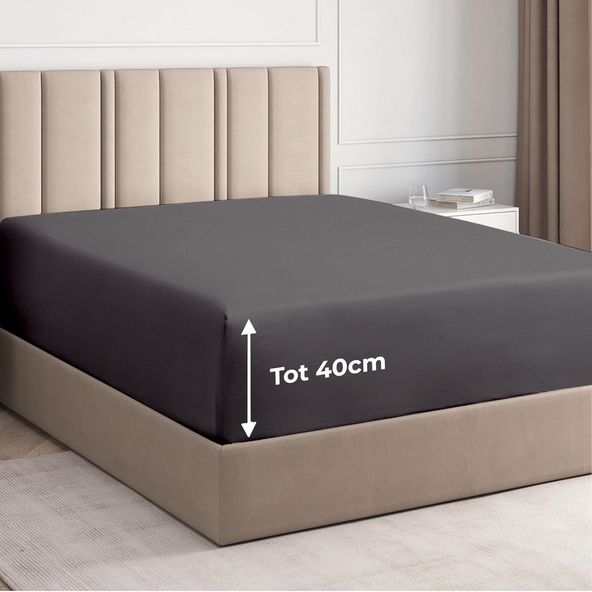 Hoeslaken 180x200 - Matrasbeschermer Bed - Comfortabel Slapen - 40cm Diep - 180x200 cm - D