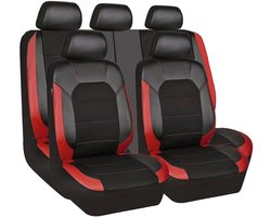 Autostoelhoezen Set - Auto interieur - Bescherming stoelen - Waterdicht PU leer - 5 Delig - Rood