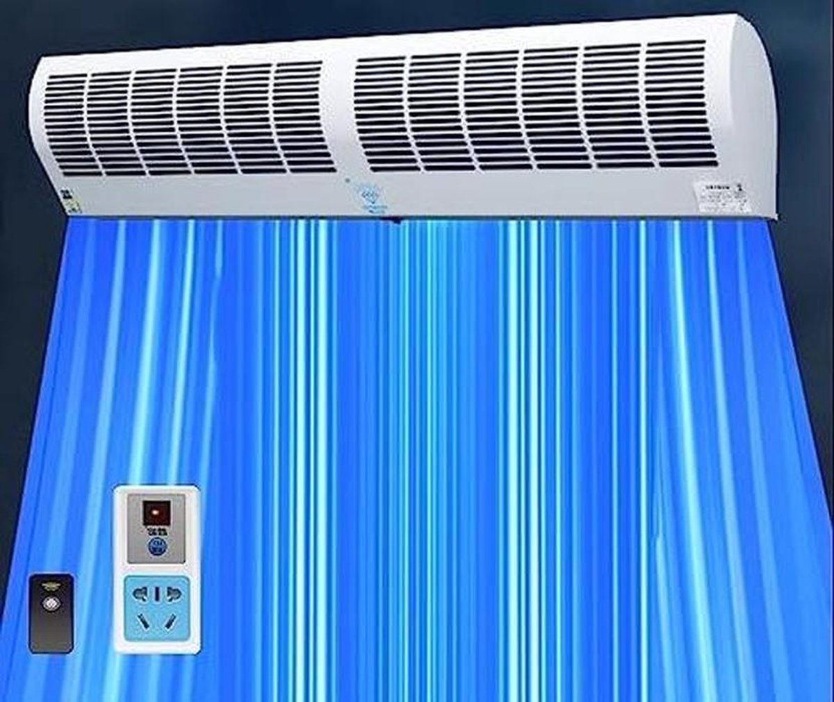Luchtgordijn - Deurventilator - Binnenklimaat Verbeteren - Energiezuinig - 90 cm - Wit