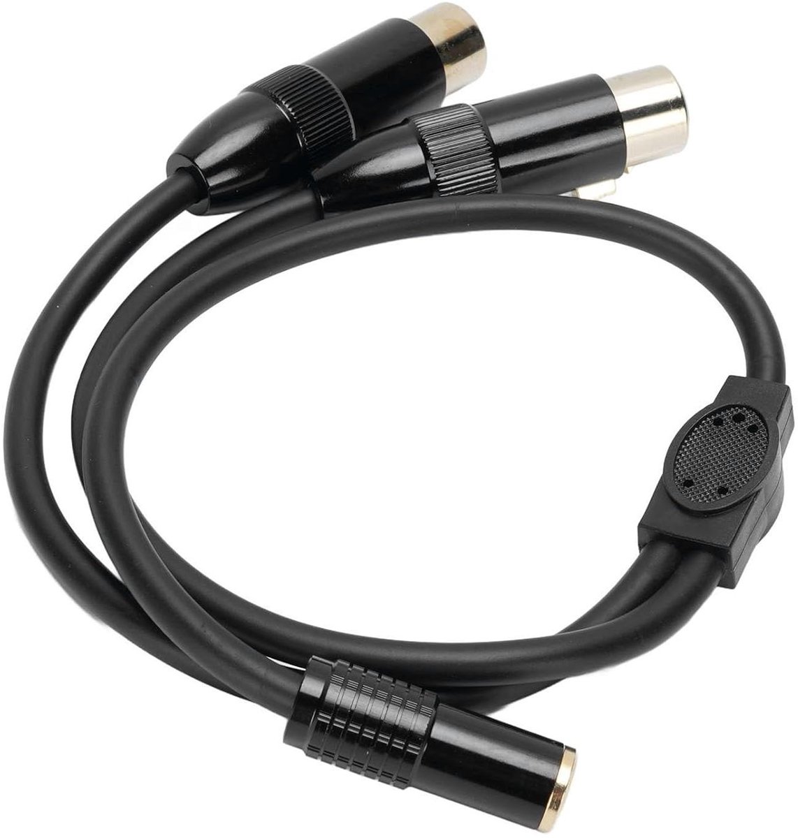 Y-splitterkabel - Audio kabel - Geluidsverbinding - Vergulde connectoren - 05 meter - Zwart