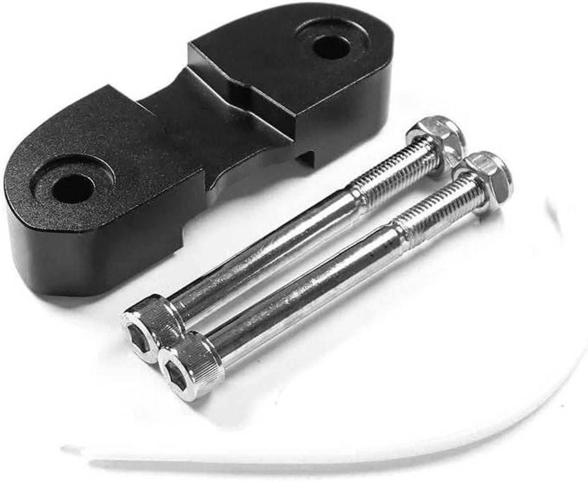 Stuurverhoger Motor - Stuurklem Adapter - Comfortabeler Rijden - Verstelbare Klemmen - Tot 25 mm Hoogte - Zwart