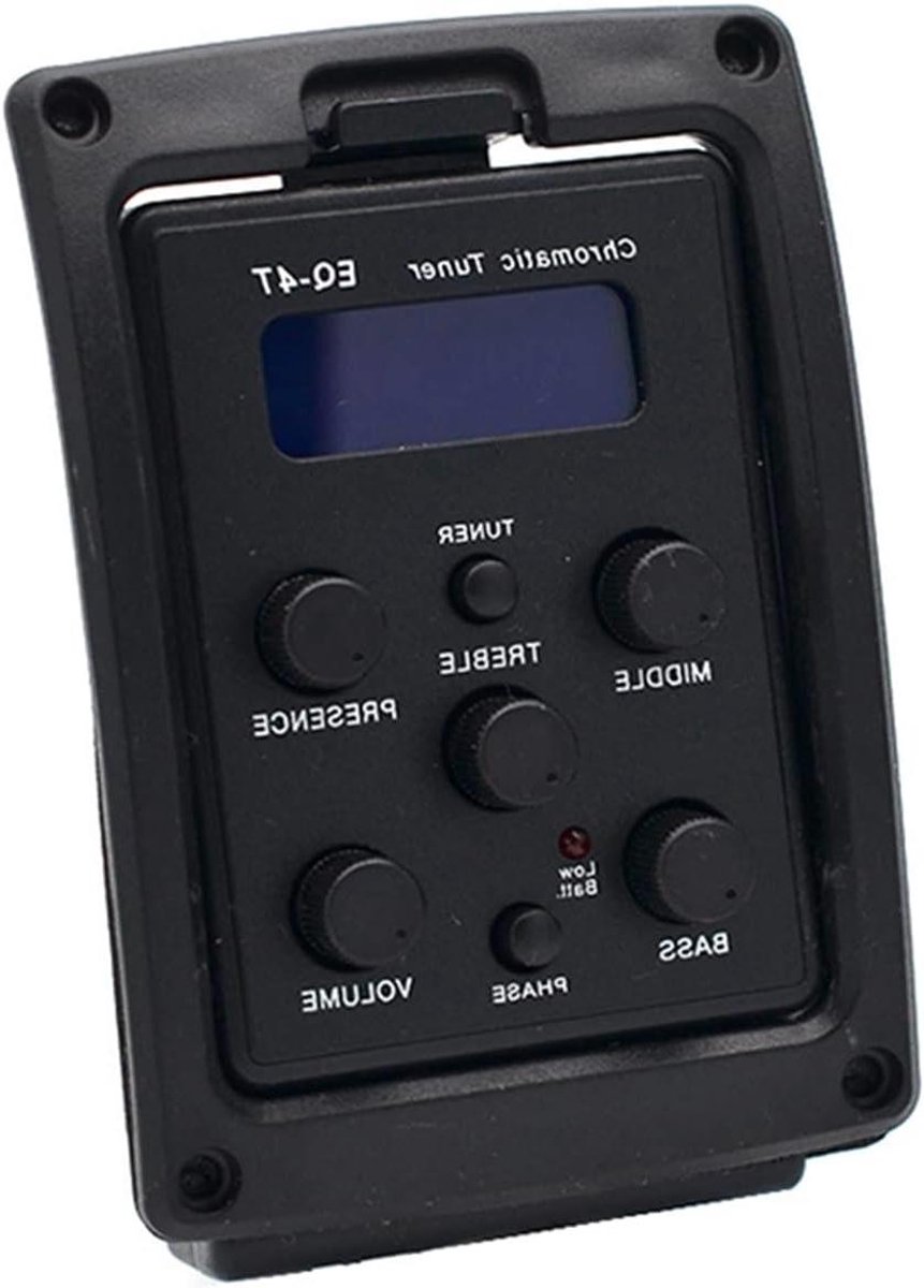 Gitaar Preamp - Geluidsversterker Tuner - Muziek Maken - 4 Band EQ - 350 Gram - Zwart