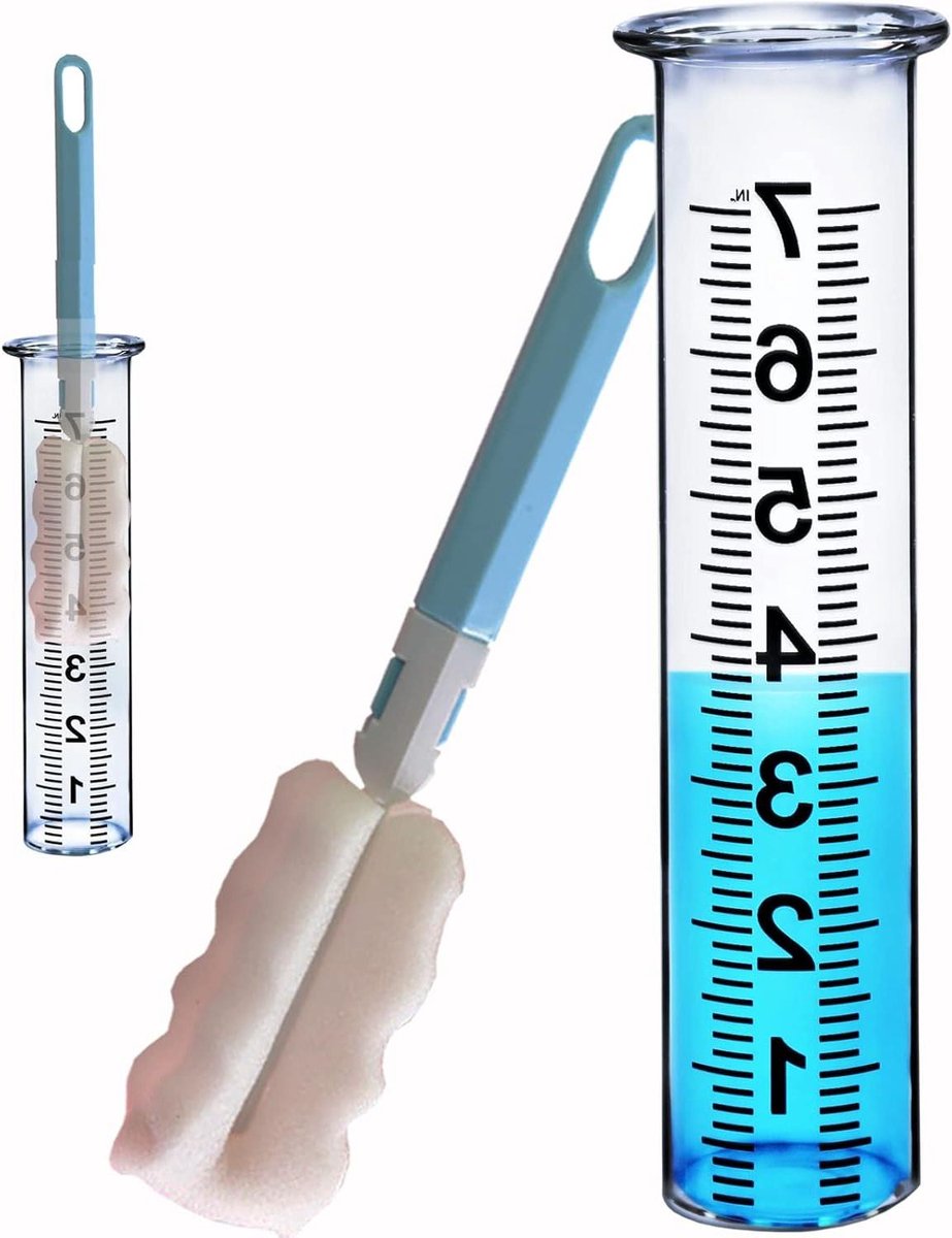 Regenmeter buis - Vervangende buis - Weer meten - Groot lettertype - 7 inch capaciteit - Transparant