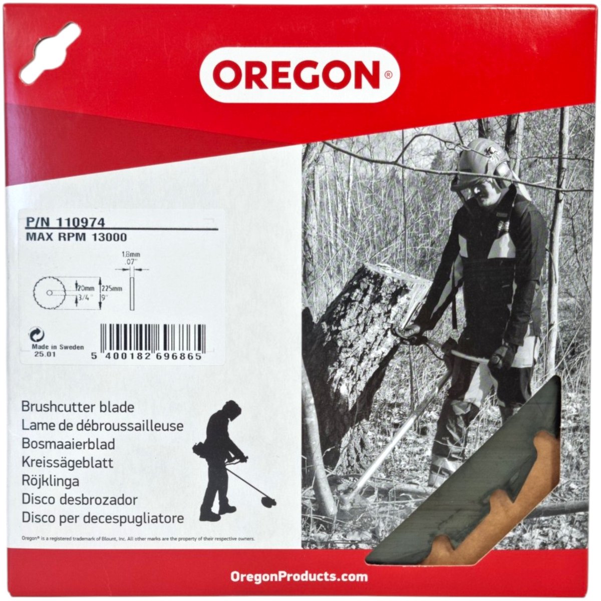 Oregon maaiblad Maxi 225 x 20 mm ( 110974 )