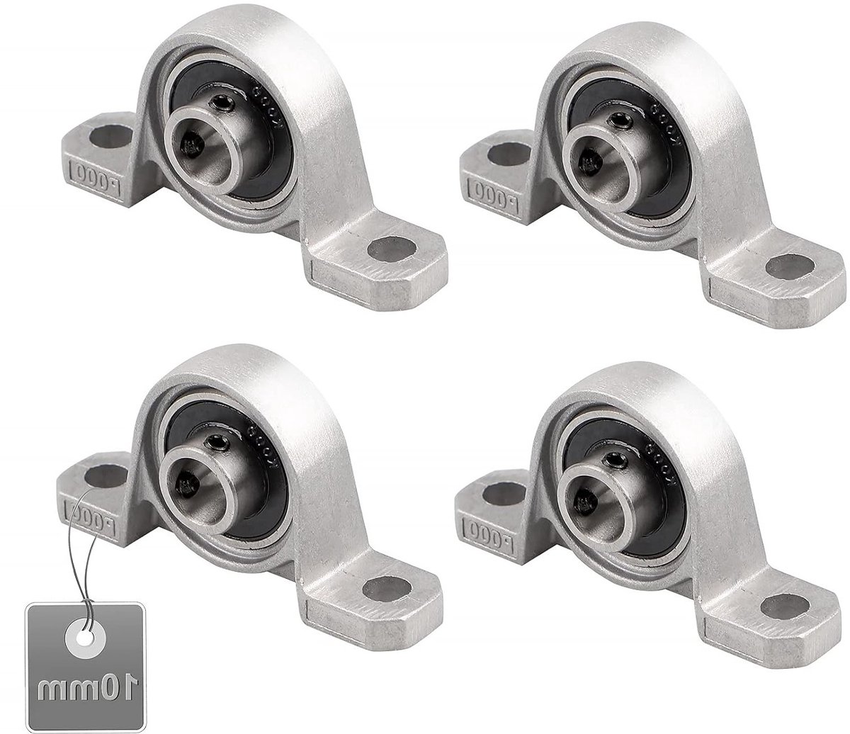 Vier lagerhuizen, 10 mm zinklegering lagers, kogellagers Geschikt voor 3D-printerassen.