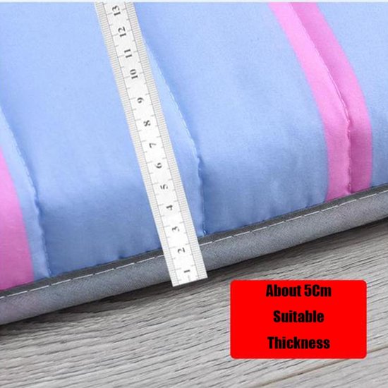 Zachte Vloermatras - Futon Tatami - Comfortabel Slapen - Ademend Vezelkatoen - 120x200cm - Grijs — afbeelding 2