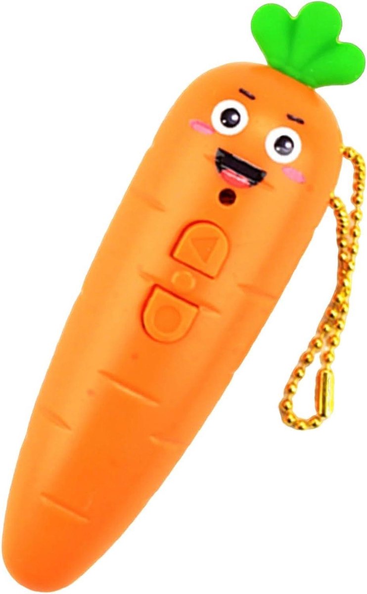 Opnameapparaat - Spraakrecorder Sleutelhanger - Kinderen Spelen - Wortelvorm Design - Mini Formaat - Niet gespecificeerd