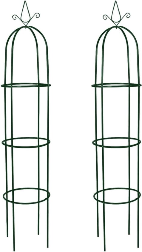 Tuinboogtoren - Klimplantsteun Hek - Planten Ondersteunen - Weerbestendig IJzer - 38 x 190 cm - Donkergroen