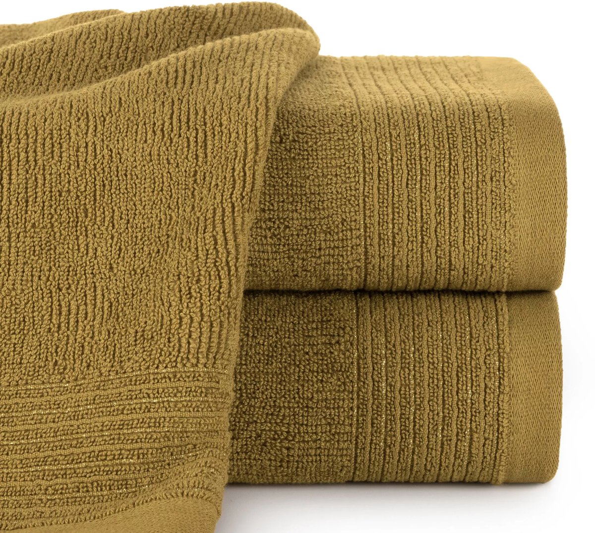 Luxe LARI badhanddoek 50x90cm, 500g/m², honingkleur, met bies