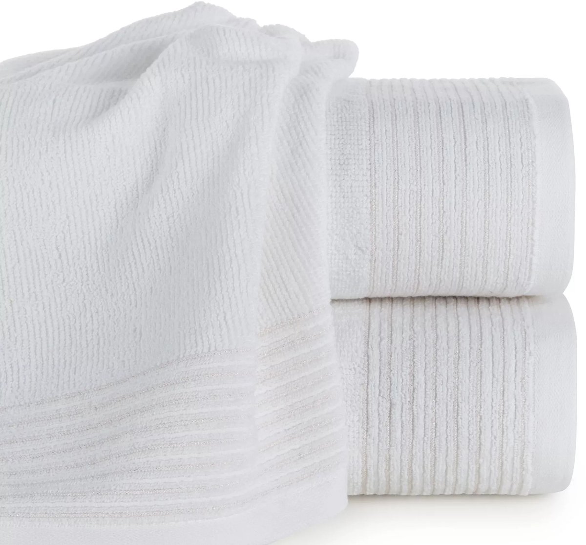 Luxe Katoenen Badhanddoek RUNNING 50x90cm - 500 GSM - Wit