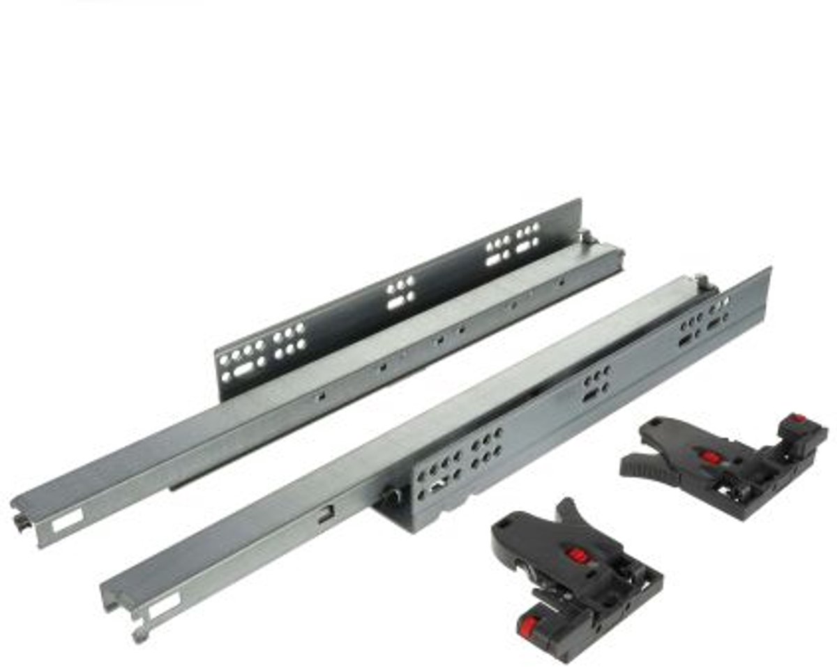 Ladegeleider bodemmontage - 500mm - Push-to-open - 35kg