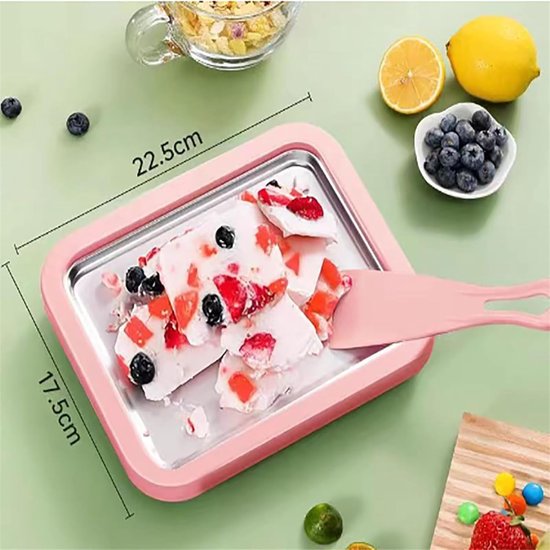 IJsmachine Dienblad - DIY IJs Maker - Zelf Desserts Maken - Snelle Koel Technologie - 1 Dienblad 2 Schrapers - Groen — afbeelding 3