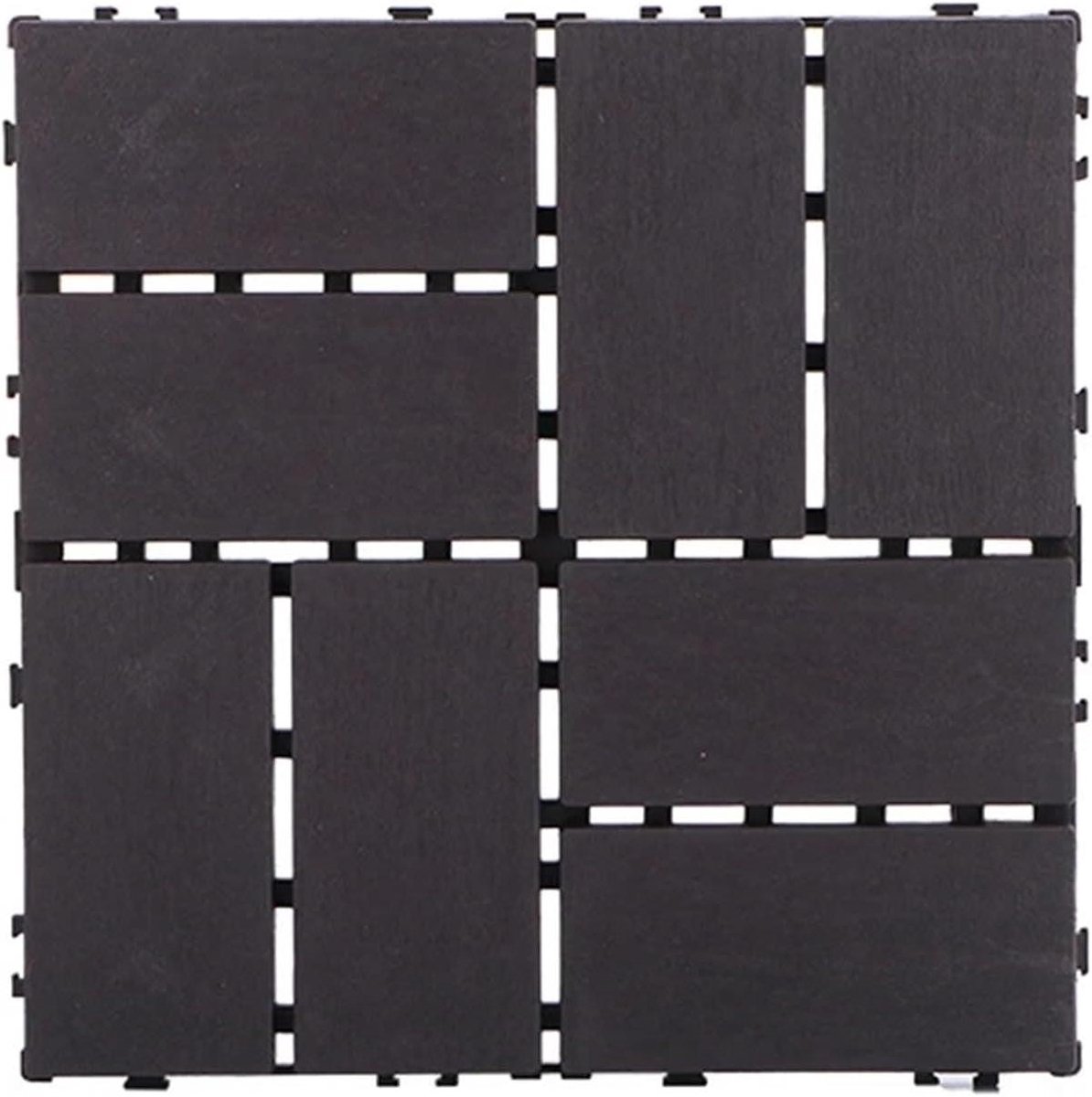 Composiet Terrastegels - Buiten vloer - Terras Verfraaien - Weerbestendig Ontwerp - 30x30 cm - Bruin