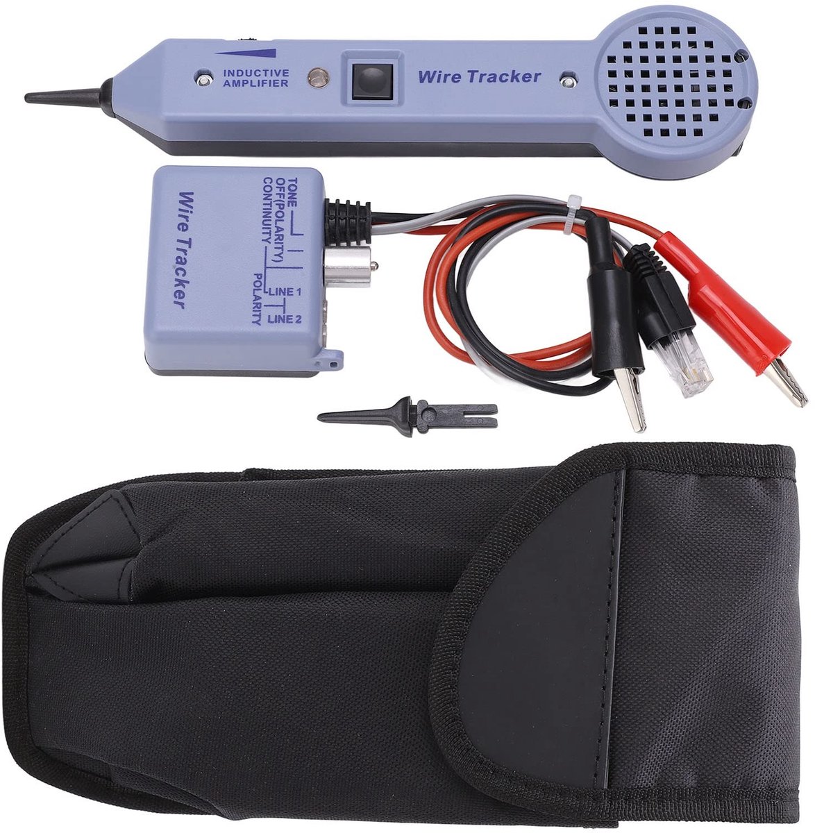 Dailygoods- Netwerkkabelopsporingstester Hoge Prestaties - Kabeltester RJ45 - Inductieversterker - Kabeltonerdetector - Hoorbare/Visuele Signalering - Brede Toepassing