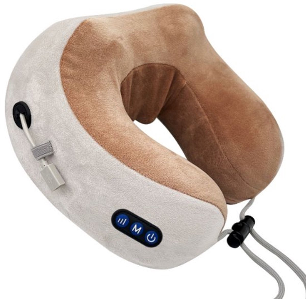 Draadloos massagekussen - U-vormig schoudermassagekussen - Nekmassagekussen - Nekkussen - Rolkussen - Reiskussen - Oplaadbaar - Nekmassagekussen thumbnail 3