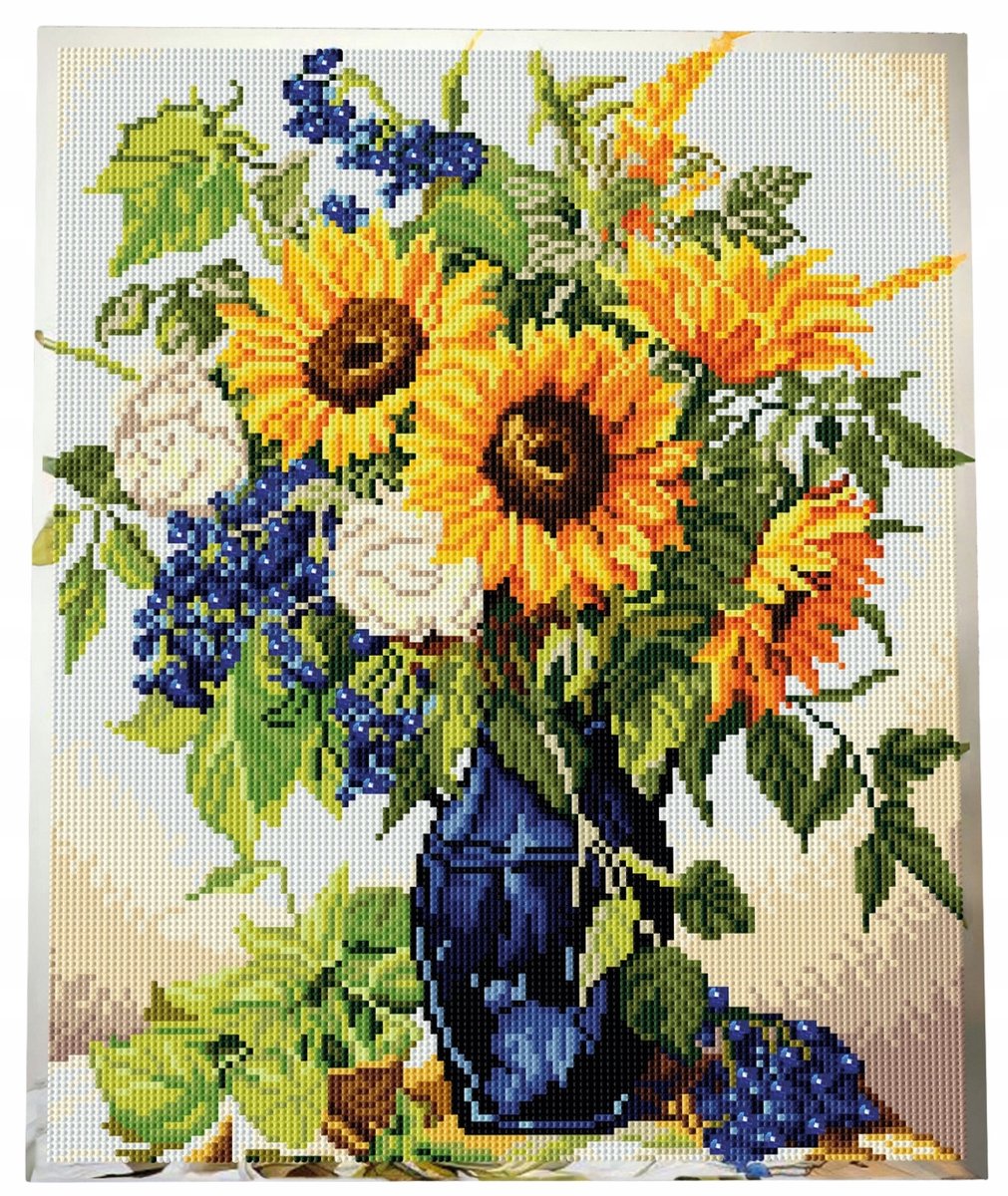 Diamond Painting 5D Zonnebloemen 40x50cm op Spitsframe