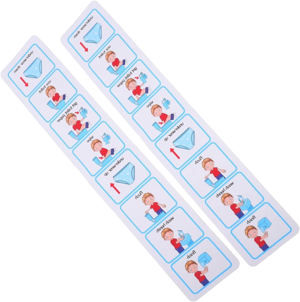 Potty Training Stickers - Visueel Schema - Kinderen Leren - Interactief Hulpmiddel - 51x10cm - Multicolor