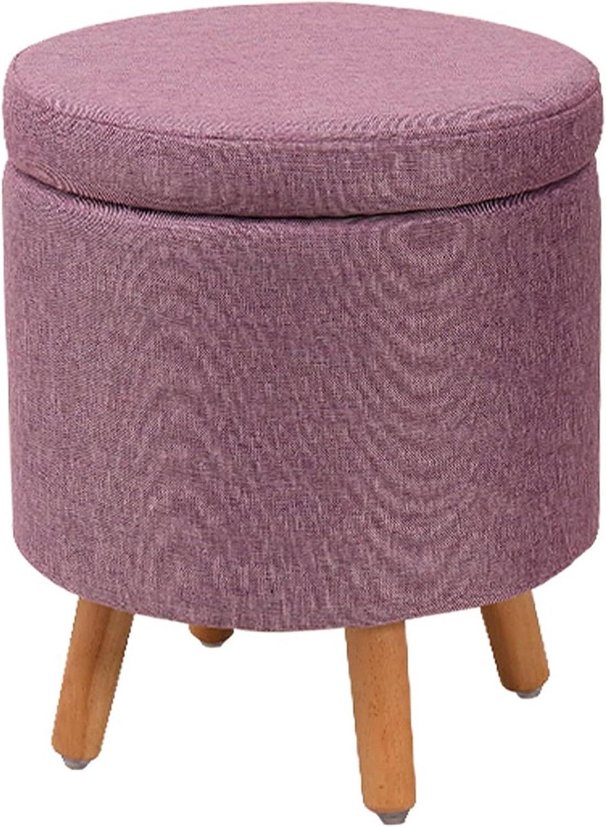 Voetenbank Hoes - Ottomaanse Cover - Extra Opbergruimte - Antislip Bodem - 32x45cm - Lila