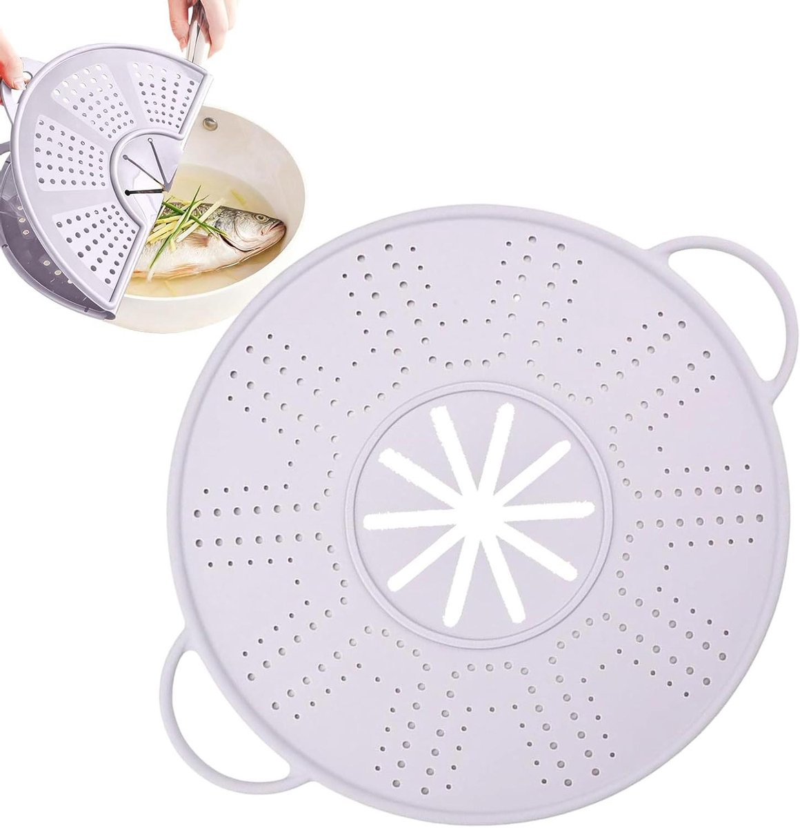 Siliconen Spatscherm - Vet Guard - Schoon Koken - Hittebestendig - 35 x 30 cm - Paars