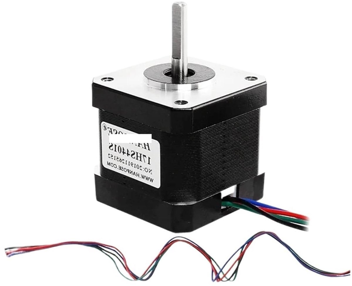 Stappenmotor - Elektrische motor - Precisie Beweging - 4 Draads Connectie - 42x40mm - Zwart