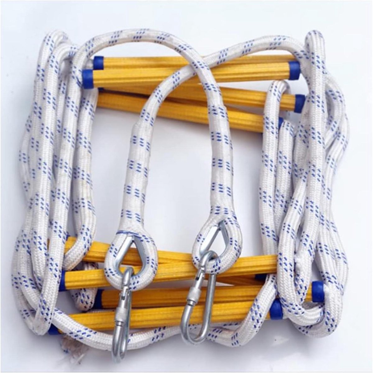 Reddingsladder - Ontsnappingsladder Klimladder - Noodsituaties Ontsnappen - Sterk Vlamvertragend - 8M - Zwart