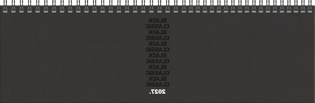Dwarsagenda Mod - Weekplanner - Afspraken Plannen - Wire-O-binding - 326x102 mm - Zwart