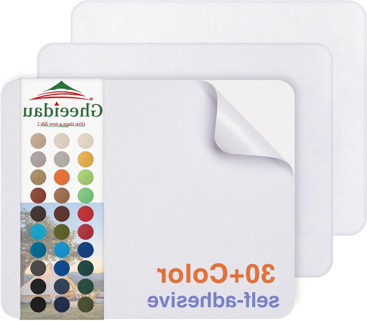 Reparatiepatches - Stoffen Plakkers - Buitenuitrusting Repareren - Waterdicht Scheurbestendig - 3 Stuks 9x11 Inch - Wit