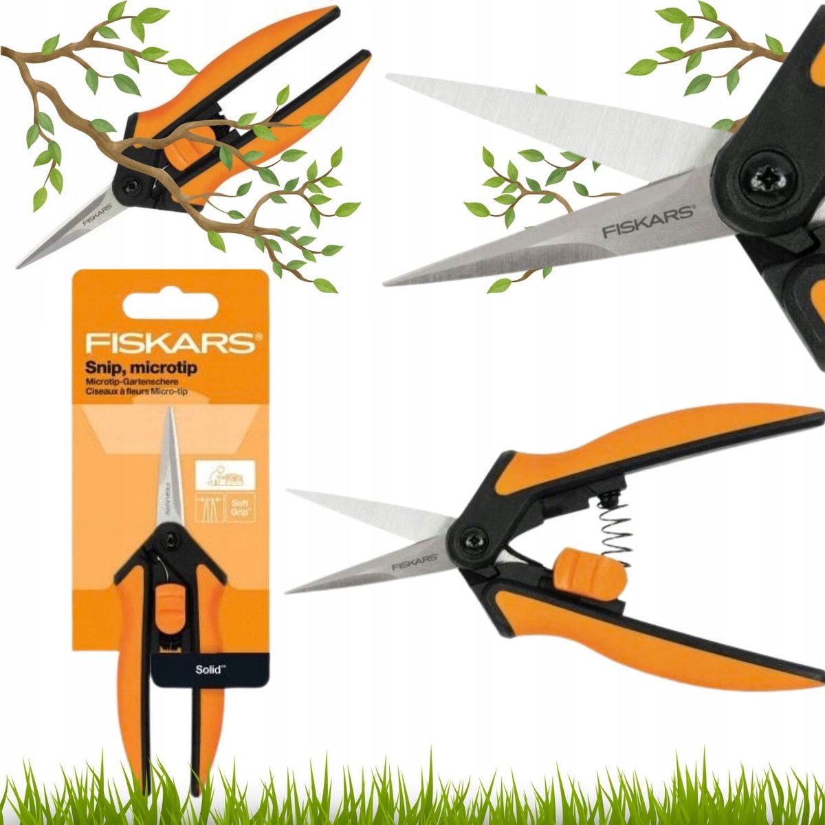 Fiskars precisie snoeischaar Micro-Tip voor bonsai en bloemen
