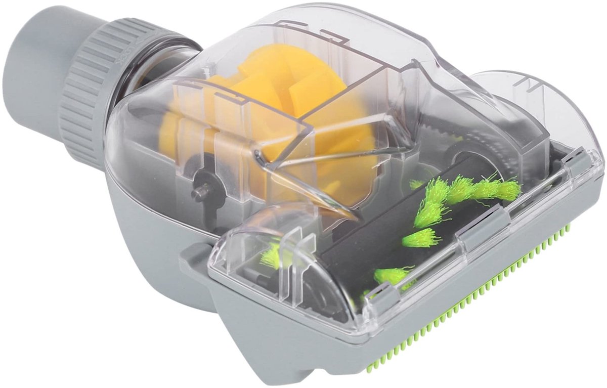 JHUBERS- Turbo Borstel Mini - Universeel 32-35 mm - Diepe Reiniging - Stof en Vuil - Geschikt voor Meubels en Vloeren - Inclusief 2 Adapterringen - Stofzuigerborstel