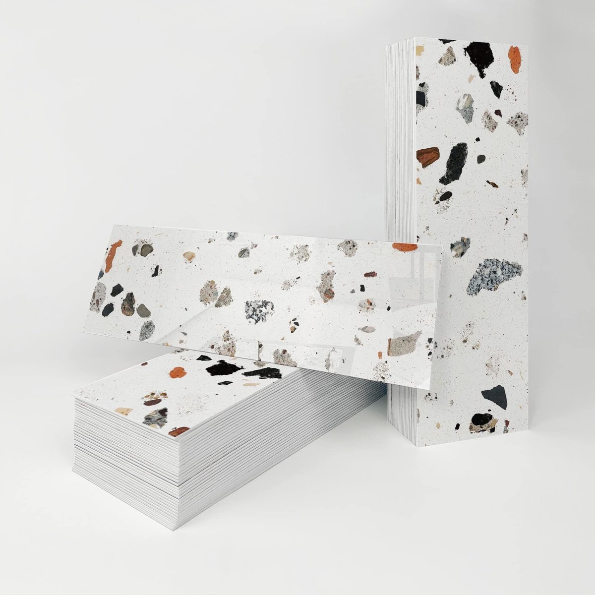 JHUBERS- Muurtegelstickers Zelfklevend - 27 Stuks - Terrazzo-effect - Spatbescherming - Voor Keuken/Badkamer - Eenvoudig aan te brengen - Wandtegels