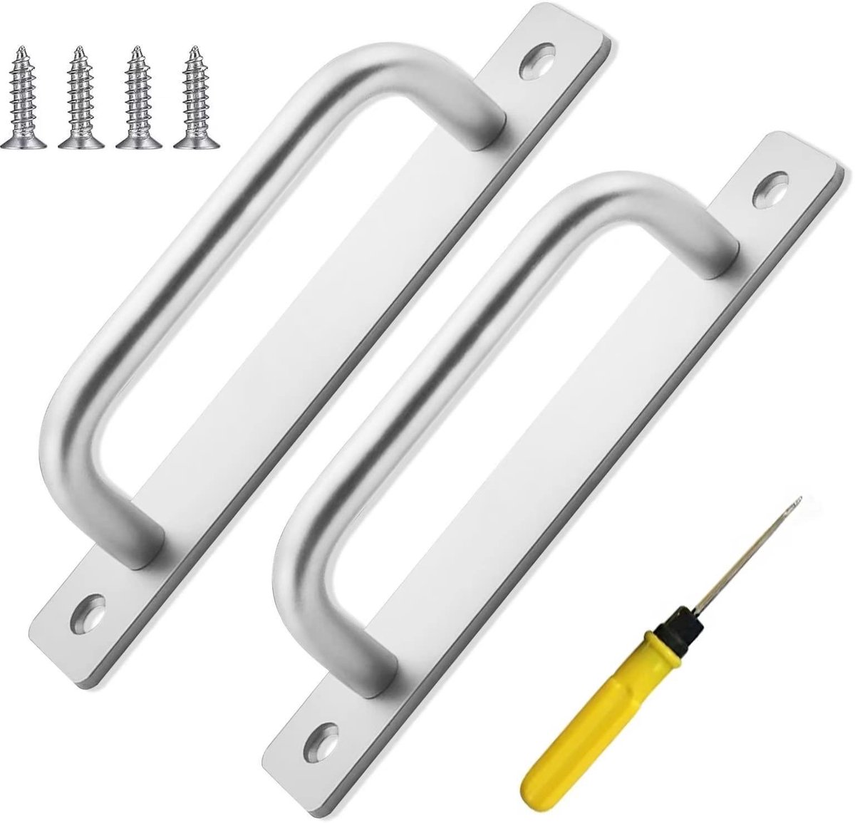 JHUBERS- Schijfdeurgriep Robuuste Aluminiumlegering - Deurgreep - Handgreep - Deurknop - Schuifdeur - Eenvoudige Installatie