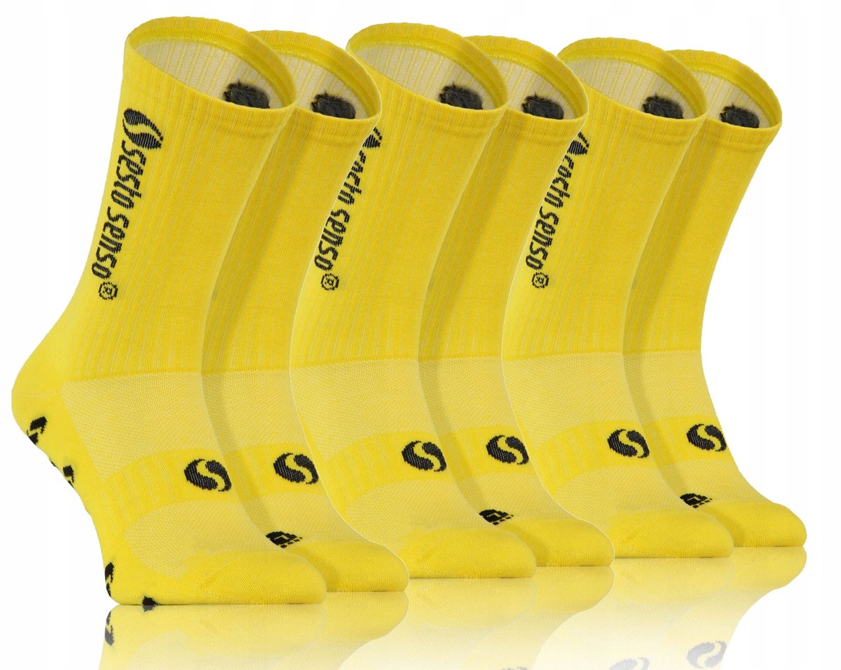 Sesto Senso Sport Sokken SKB02 - Geel - Maat 39-42 - 3 Paar